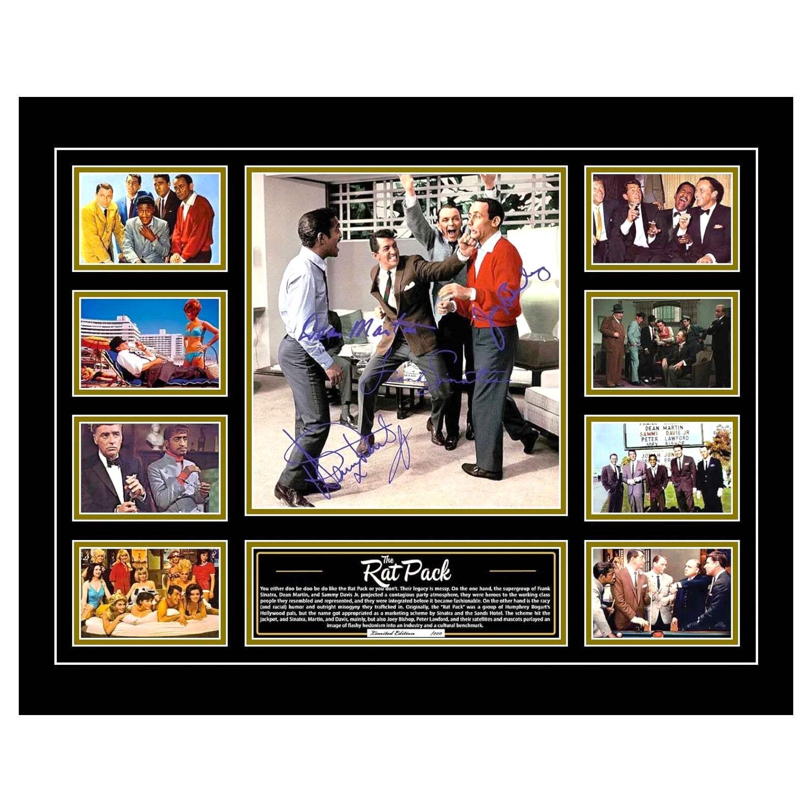 THE RAT PACK FRANK SINATRA DEAN MARTIN Signed Limited Photo Memorabilia Frame - My Store