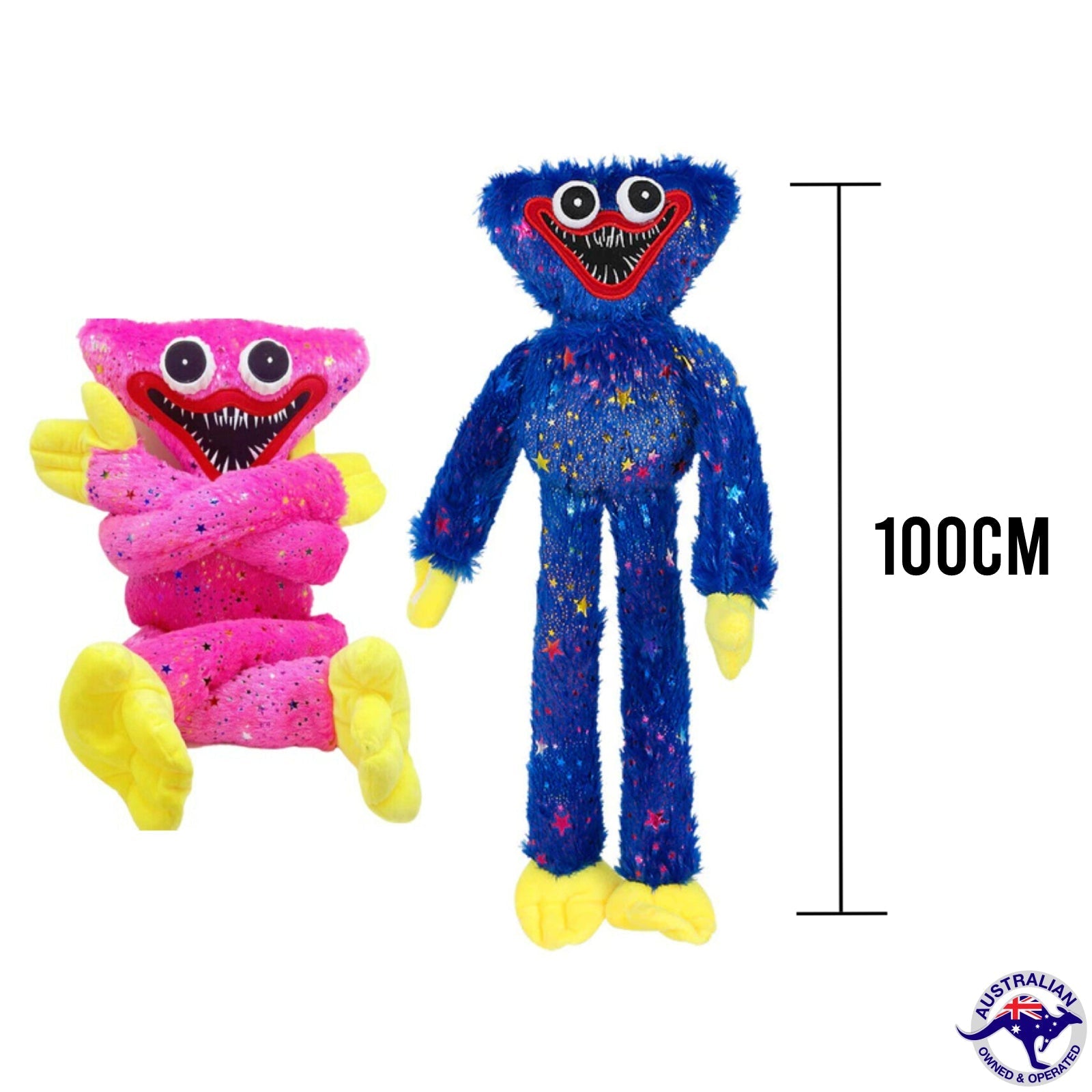 100CM Jumbo Poppy Playtime Huggy Wuggy Soft Plush Toy - Homeware Discounts