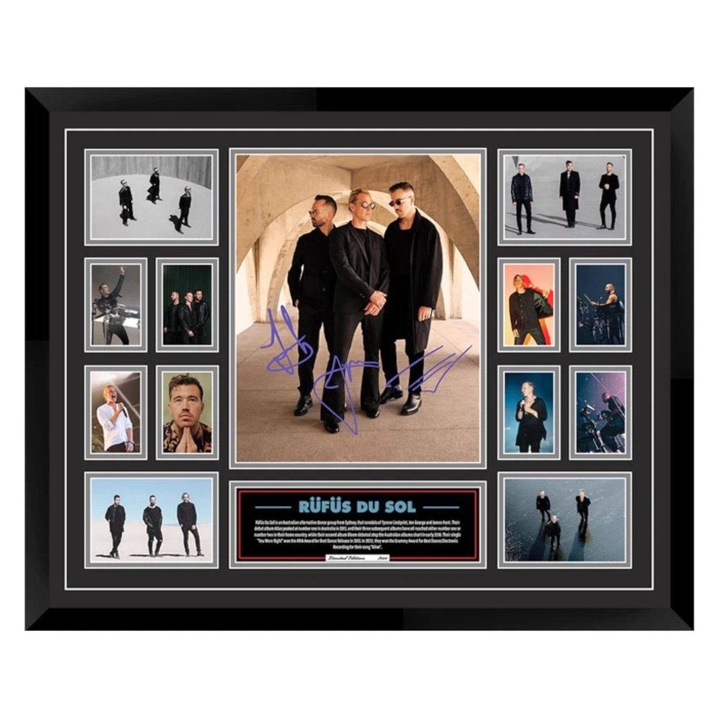 RUFUS DU SOL INHALE EXHALE 2025 TOUR AUSTRALIA Signed Limited Photo Memorabilia Frame - My Store