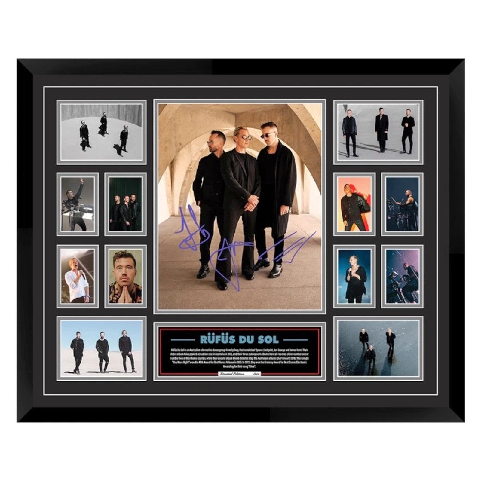 RUFUS DU SOL INHALE EXHALE 2025 TOUR AUSTRALIA Signed Limited Photo Memorabilia Frame - My Store