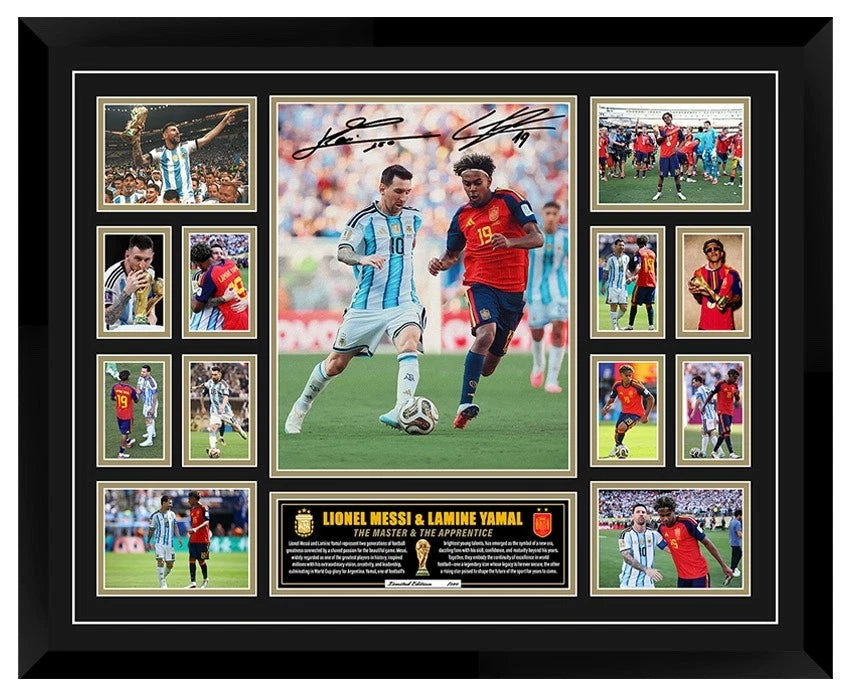 LIONEL MESSI & LAMINE YAMAL WORLD CUP 2026 Limited Photo Memorabilia Frame - Homeware Hobbies