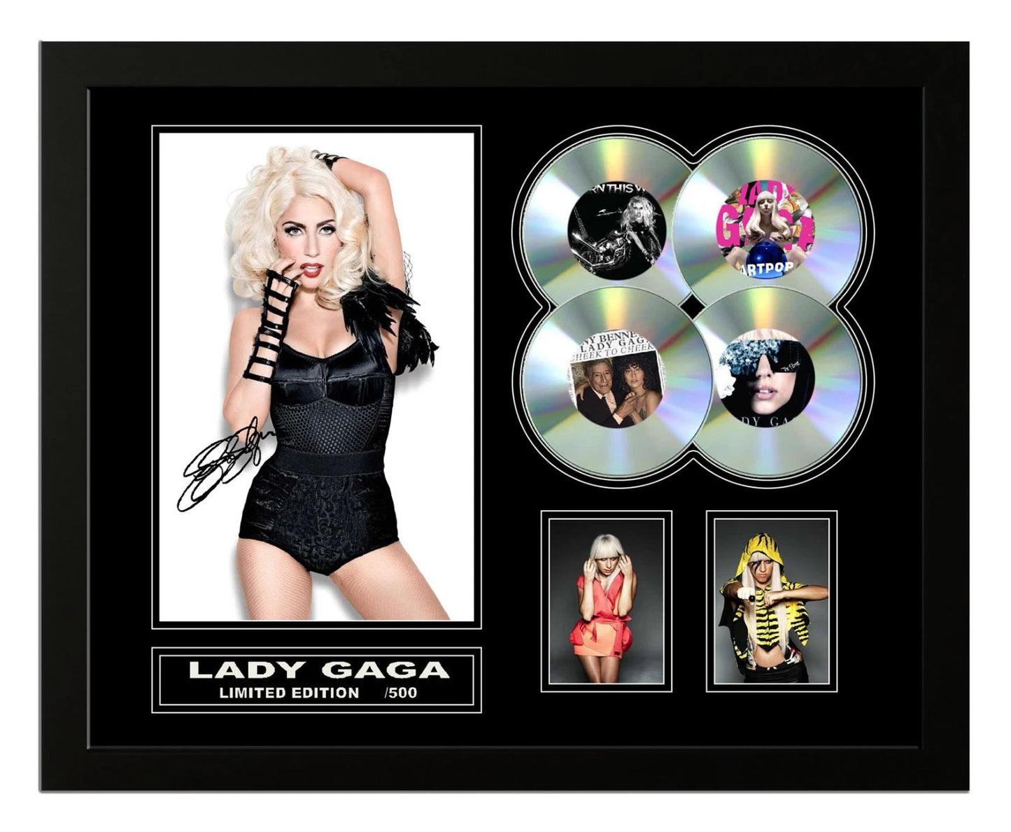 LADY GAGA Signed Limited Photo Memorabilia Frame