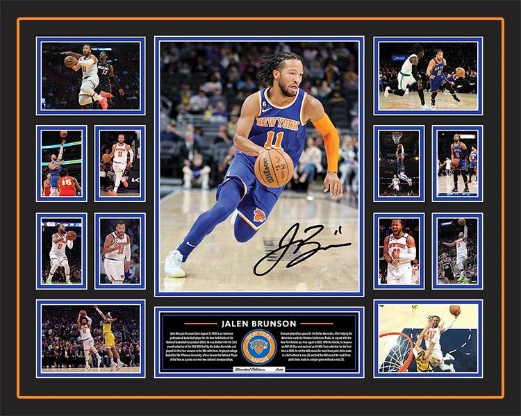 Jalen Brunson New York Knicks Signed Limited Photo Memorabilia Frame