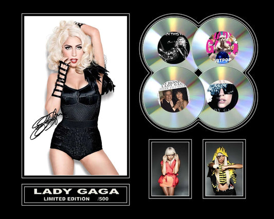 LADY GAGA Signed Limited Photo Memorabilia Frame