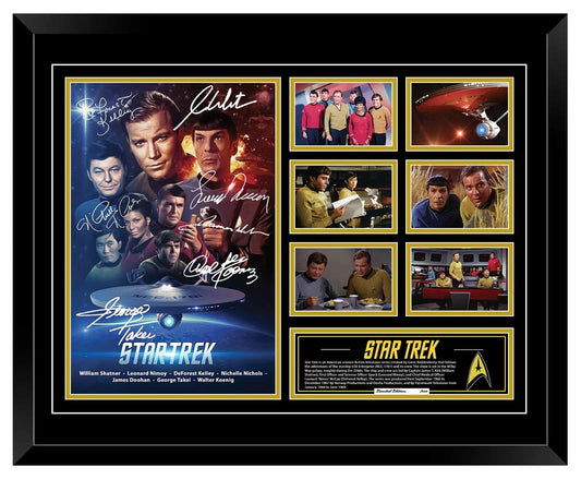 STAR TREK ORIGINAL SERIES 1966 WILLIAM SHATNER Signed Limited Photo Memorabilia Frame