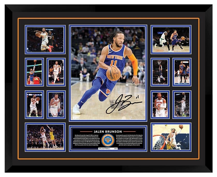 Jalen Brunson New York Knicks Signed Limited Photo Memorabilia Frame