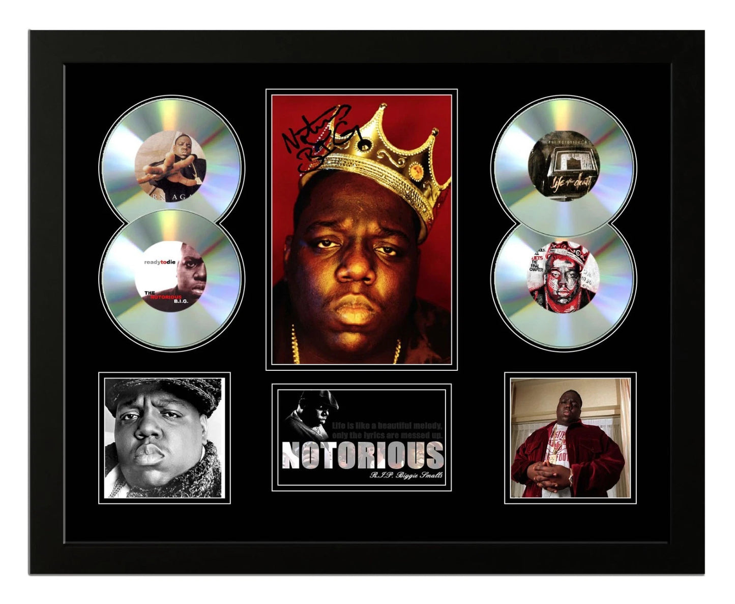 THE NOTORIOUS BIG BIGGIE SMALLS Signed Limited Photo Memorabilia Frame