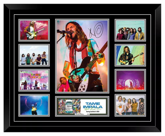 TAME IMPALA SLOW RUSH Australia Tour 2022 Signed Limited Photo Memorabilia Frame