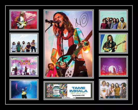 TAME IMPALA SLOW RUSH Australia Tour 2022 Signed Limited Photo Memorabilia Frame