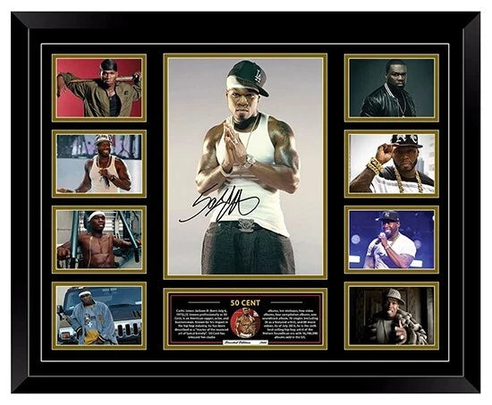 50 CENT Rapper GET RICH OR DIE TRYIN Signed Limited Photo Memorabilia Frame