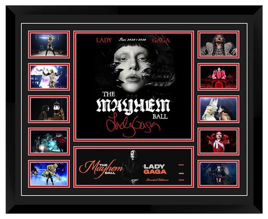 LADY GAGA THE MAYHEM BALL Australia Tour 2025 Signed Limited Photo Memorabilia Frame