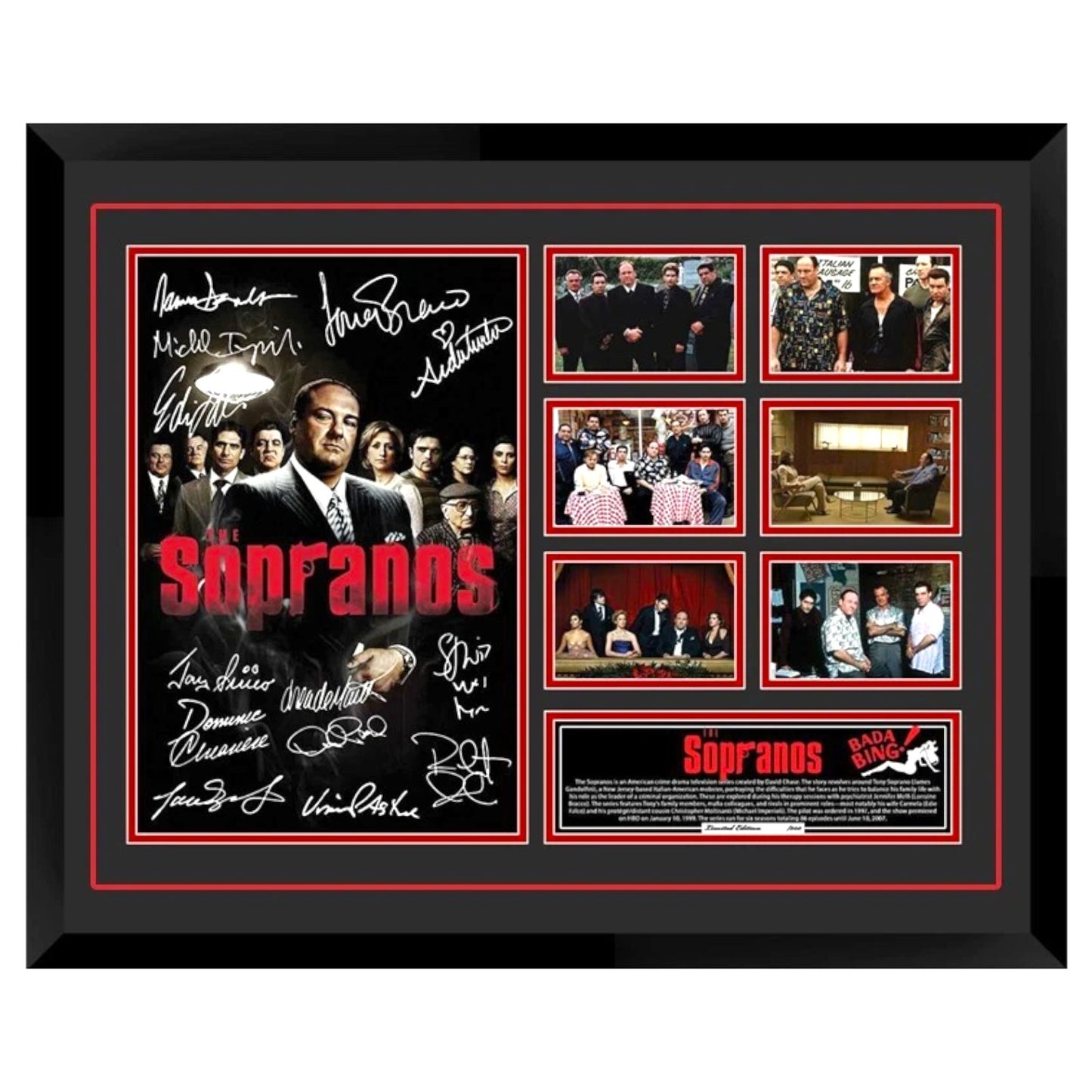 The Sopranos James Gandolfini "Bada Bing" Signed Limited Photo Memorabilia Frame - My Store