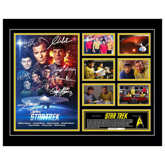 STAR TREK ORIGINAL SERIES 1966 WILLIAM SHATNER Signed Limited Photo Memorabilia Frame - My Store