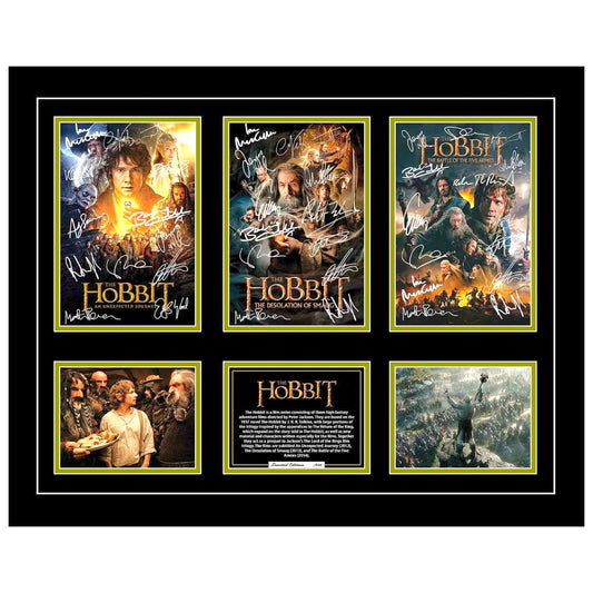 THE HOBBIT TRILOGY Signed 56CM x 46CM Wooden Frame MEMORABILIA - My Store