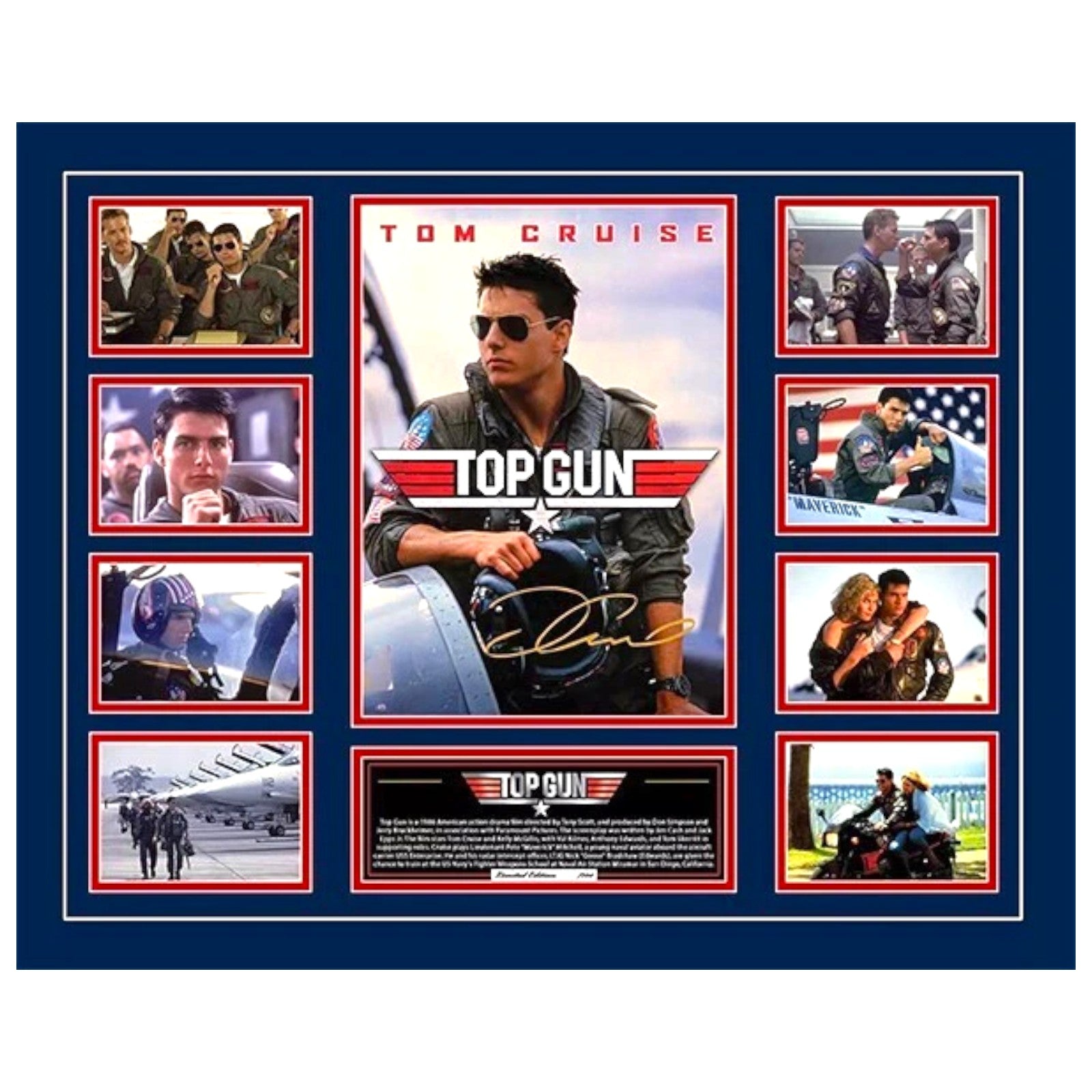 Top Gun Tom Cruise Signed Limited Photo Memorabilia Frame - My Store