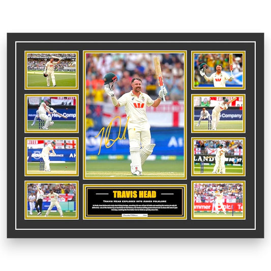 Travis Head Ashes 2025 Century Signed Limited Photo Memorabilia Frame - My Store